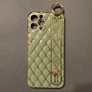 Brand new quilted look phone case with handle for an iPhone 13 Pro Max